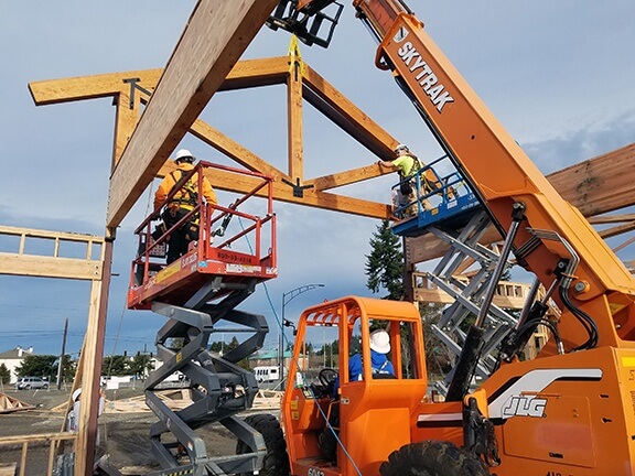 Crane lifting trusses